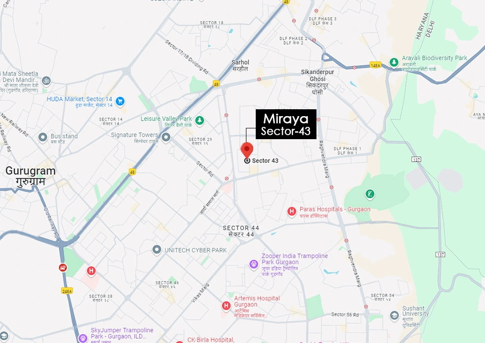 Godrej Miraya Gurgaon Location Image