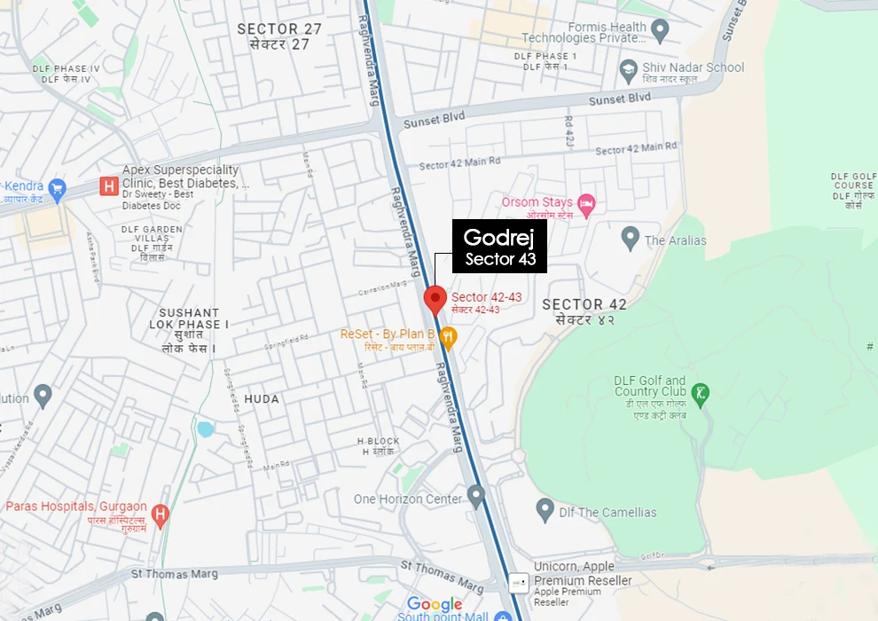 Godrej Sector 43 Location Image