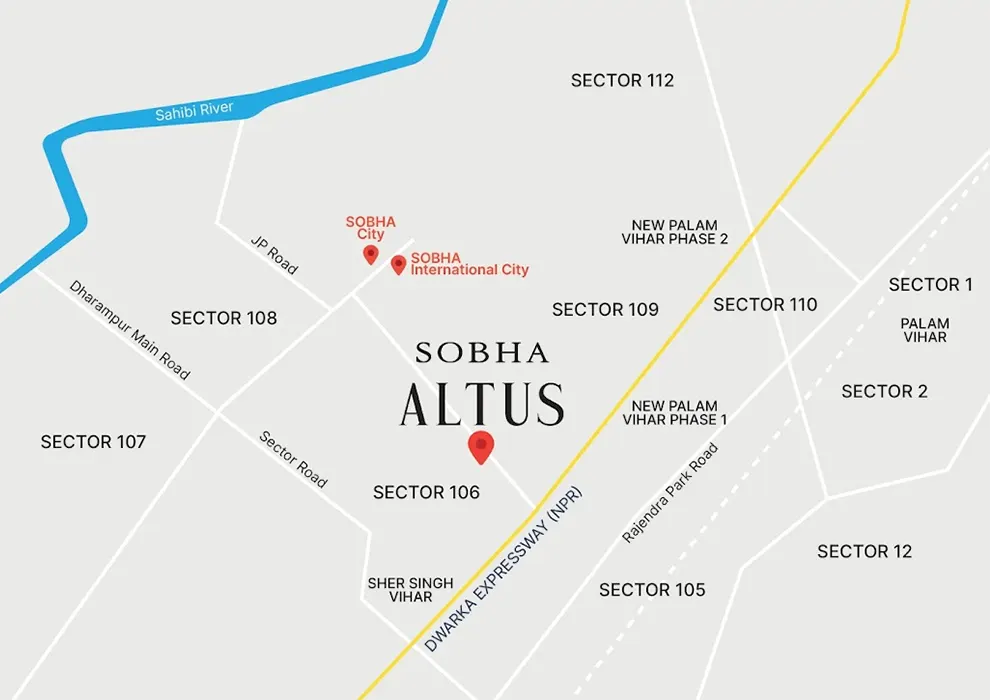 Sobha Altus Gurgaon Location Image