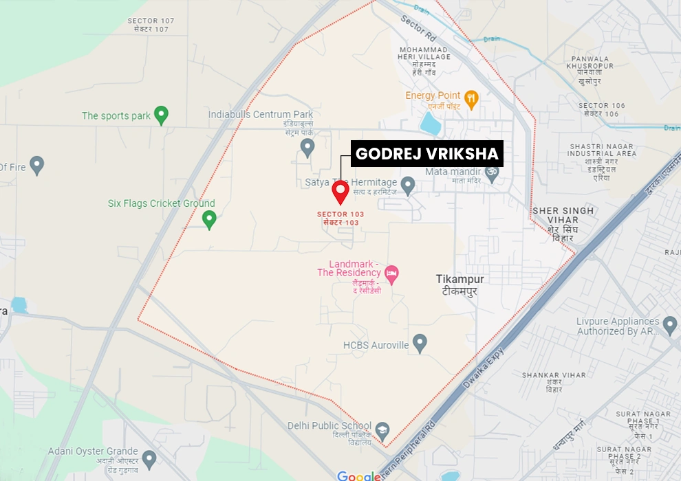Godrej Vriksha Sector 103 Gurgaon Location Image