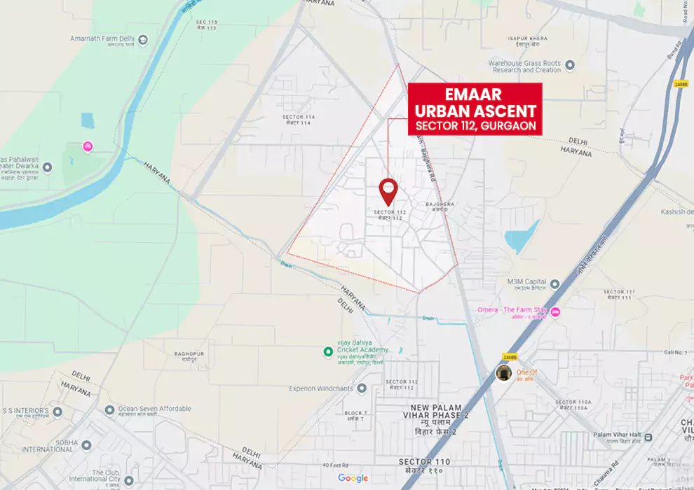 EMAAR Urban Ascent Gurgaon Location Image